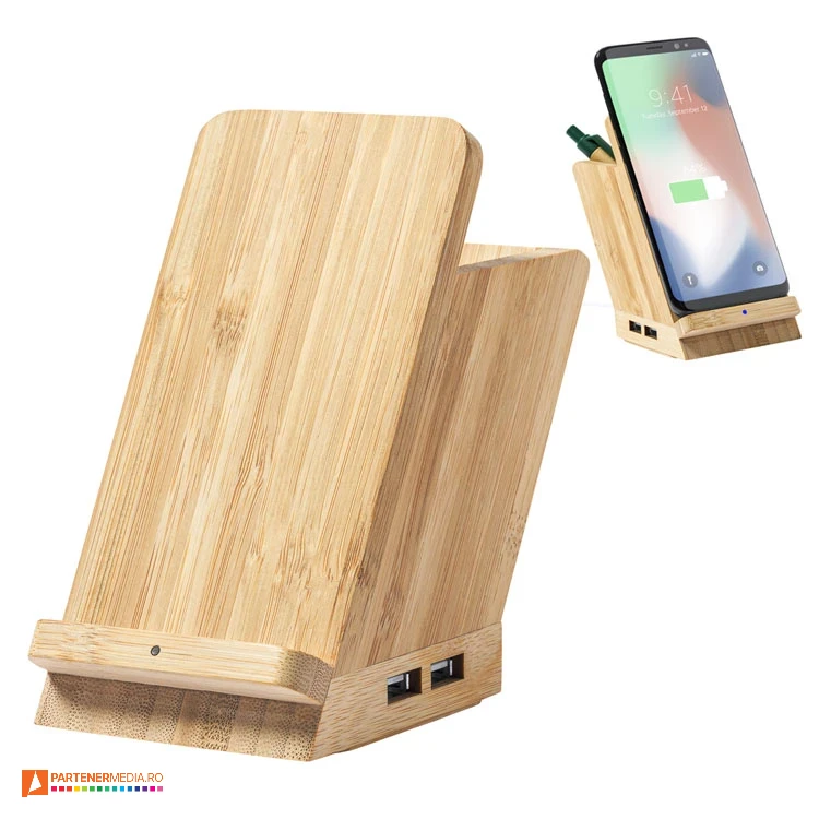 suporturi din lemn pentru pixuri cu incarcator wireless ap722168 poza 1
