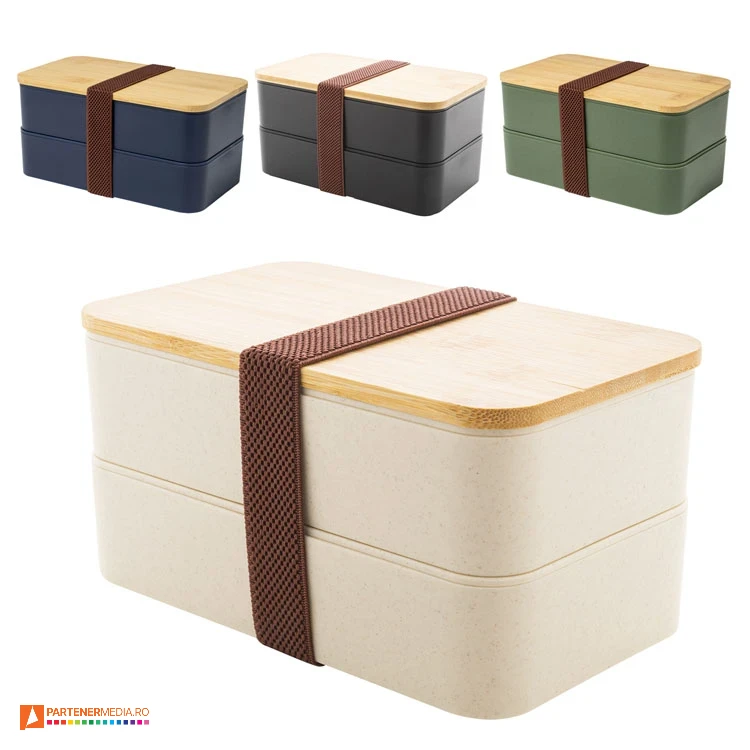 caserole duble promotionale din plastic cu tacamuri incluse ap722192 poza 1