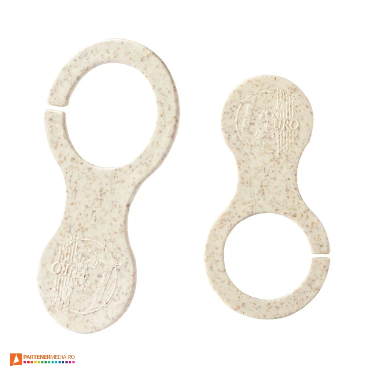 Monede promotionale din fibra de paie de grau si plastic biodegradabil monede pentru carucioare de cumparaturi ap722671