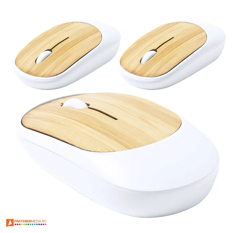 mouse uri promotionale optice din plastic cu suprafata din lemn ap722748 poza 1