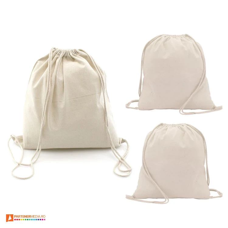 rucsacuri crem drawstring din bumbac cu snururi duble ap731903 poza 1