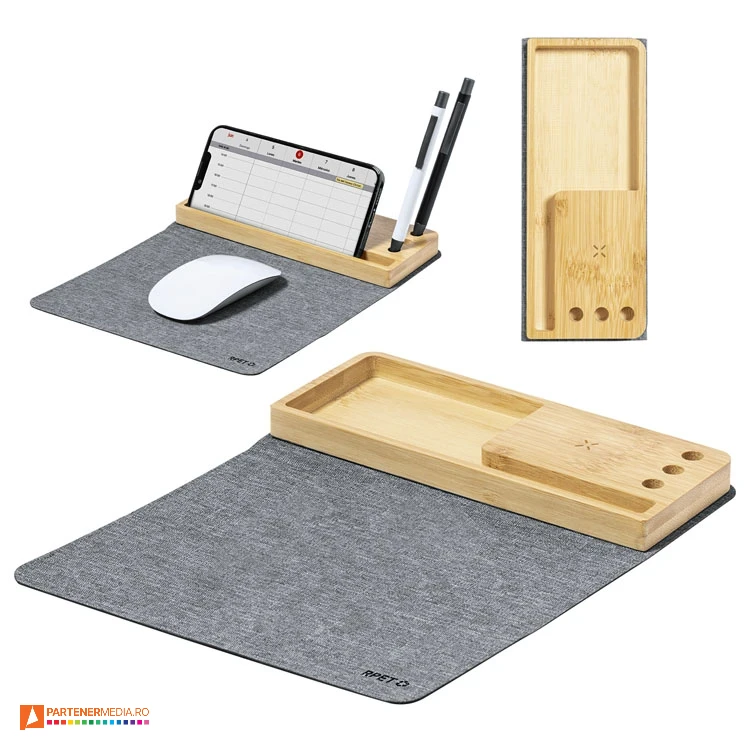 mousepad uri pliabile cu incarcator wireless de 15w ap733370