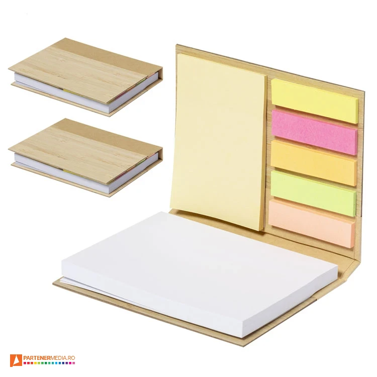 Blocnotesuri cu 70 de file veline, cu 25 de notes-uri galbene si 125 de etichete colorate blocnotesuri cu etichete colorate adezive ap734063