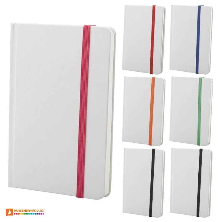 carnetele a6 cu coperti albe si banda colorata ap741148 poza 1