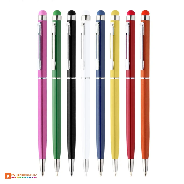 pixuri metalice subtiri cu corp colorat si varf touch pen ap741524 pixuri metalice subtiri cu corp colorat si varf touch pen ap741524 poza 1