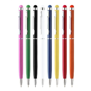 pixuri metalice subtiri cu corp colorat si varf touch pen ap741524