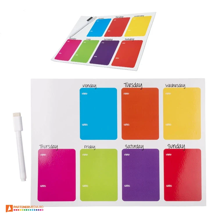 noteboard uri magnetice cu calendar saptamanal ap741619 poza 1