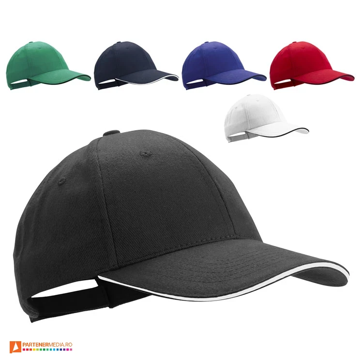 sepci unisex din bumbac cu 6 panele si parasolar intarit ap741668 sepci unisex din bumbac cu 6 panele si parasolar intarit ap741668 poza 1