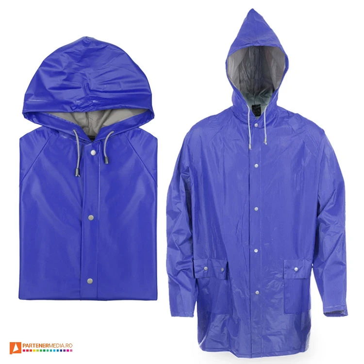 pelerine albastre promotionale din pvc cu buzunare ap741687 poza 2