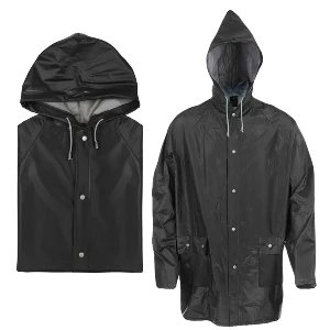 pelerine negre promotionale din pvc cu buzunare ap741687 poza 4