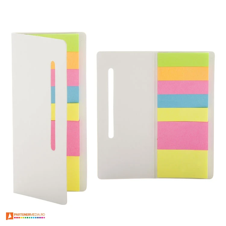 Blocnotes-uri cu etichete colorate si coperti albe din carton seturi de etichete colorate ap741874