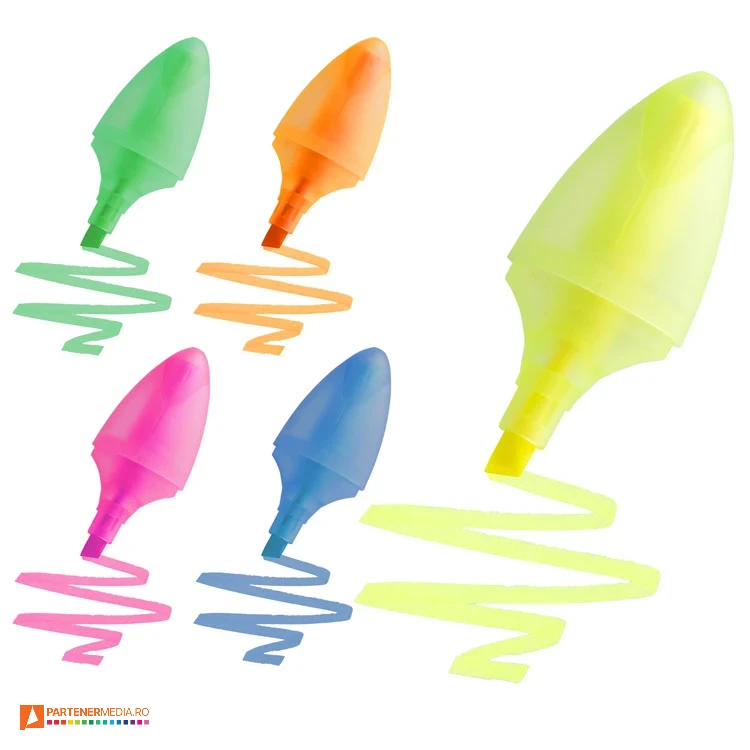 mini markere evidentiatoare de text colorate ap741885 poza 1