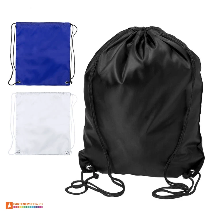 Rucsacuri tip drawstring din poliester pentru copii cu snururi negre duble rucsacuri drawstring pentru copii cu snururi duble ap781209