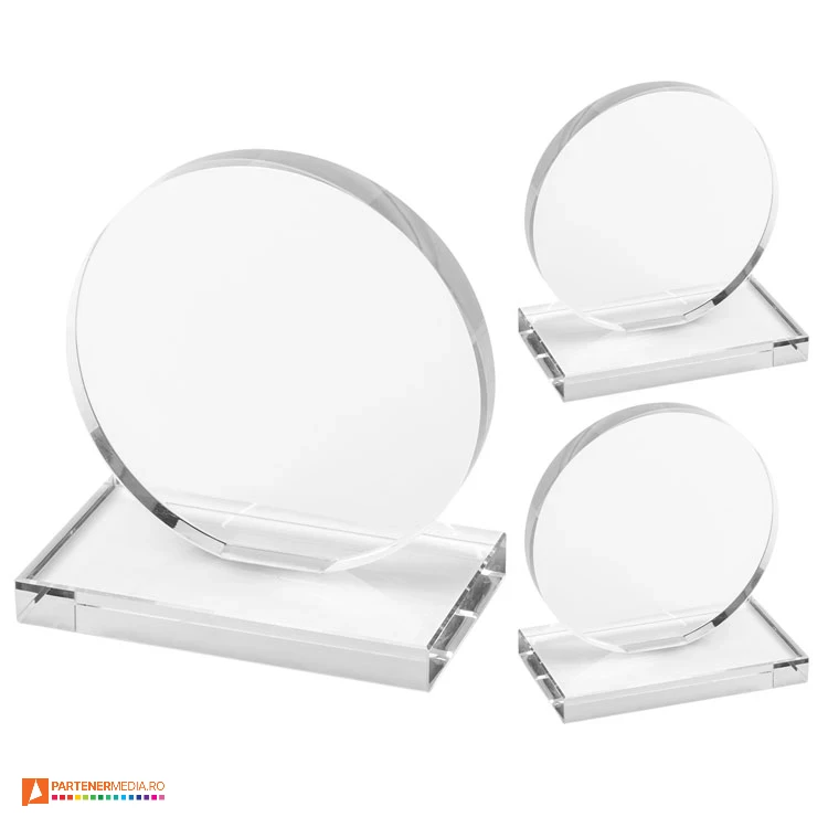 trofee rotunde din sticla transparenta cu cutie de cadou ap781238 trofee rotunde din sticla transparenta cu cutie de cadou ap781238 poza 1