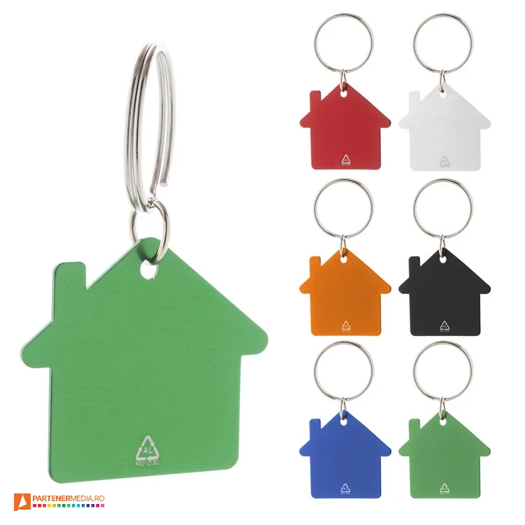 brelocuri metalice colorate cu forma de casa ap800104 poza 1