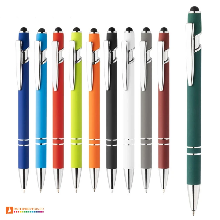 pixuri promotionale cu suprafata cauciucata colorata ap800148 pixuri promotionale cu suprafata cauciucata colorata ap800148 poza 1