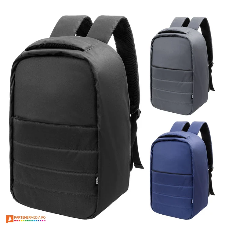 Rucscauri de laptop cu compartiment incapator cu fermoar si banda elastica pentru troler rucsacuri antifurt din pet reciclat cu buzunar de laptop ap800245