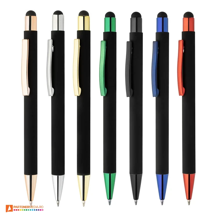 pixuri negre cauciucate cu touch pen si accesorii colorate ap800296 poza 1