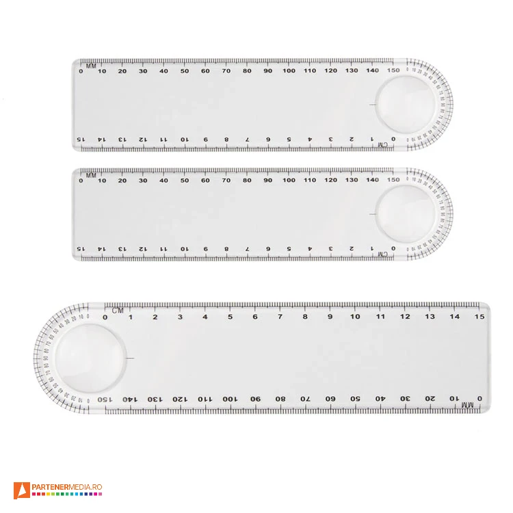 rigle transparente din plastic cu raportor ap800343 poza 1