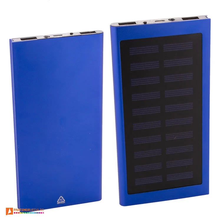 power bank uri solare albastre promotionale de 4000 mah ap800529 poza 3
