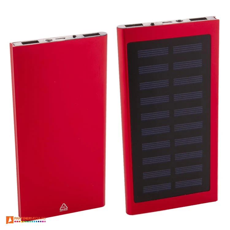 power bank uri solare rosii promotionale de 4000 mah ap800529 poza 5