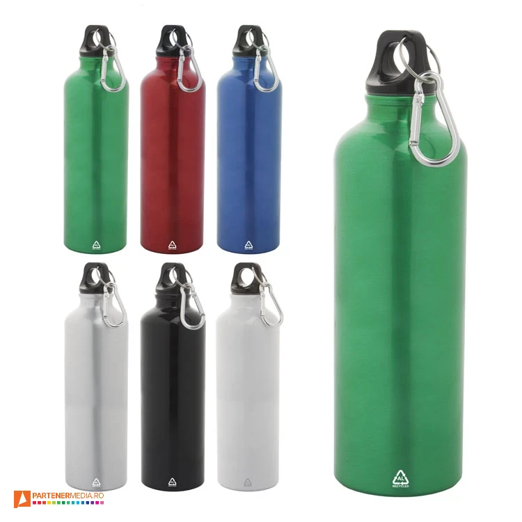 sticle colorate de baut de 750 ml din aluminiu reciclat cu carabina ap800543 poza 1