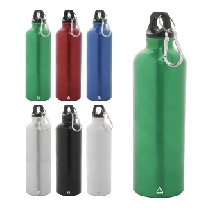 sticle colorate de baut de 750 ml din aluminiu reciclat cu carabina ap800543