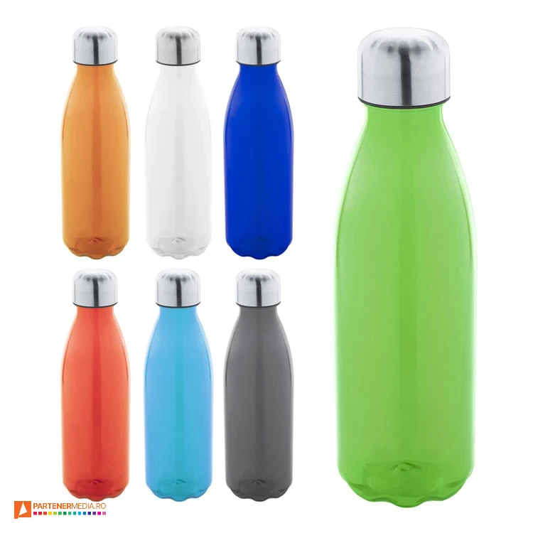 sticle transparente promotionale din pet reciclat de 600 ml ap800551