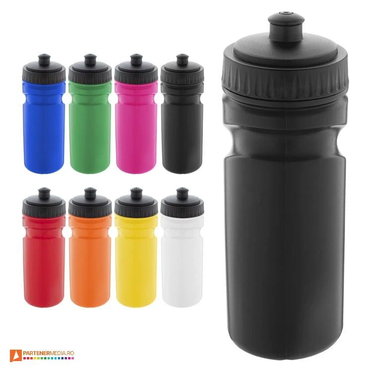 sticle sport din plastic reciclat de 500 ml cu suprafata colorata ap800569