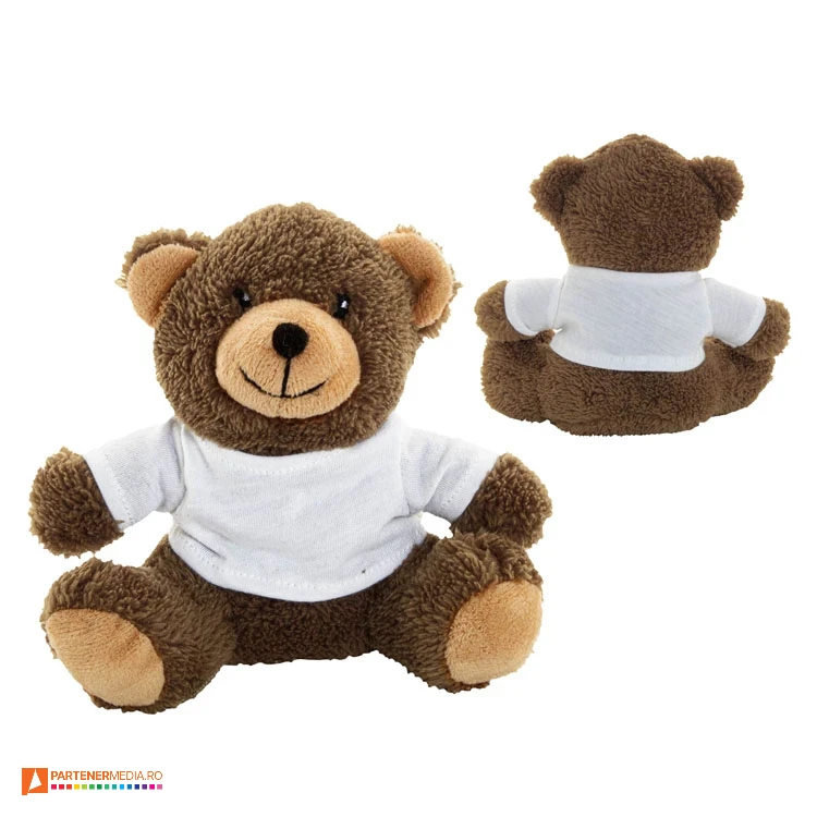 ursuleti promotionali din plus cu tricou alb ap800738 poza 1
