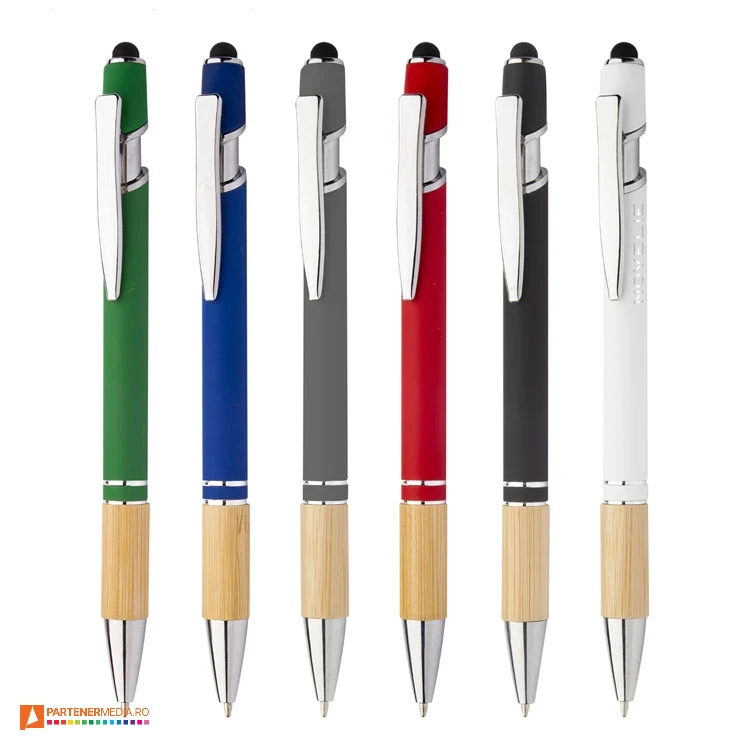 pixuri ecologice cu grip din lemn si varf touch pen ap806986 pixuri ecologice cu grip din lemn si varf touch pen ap806986 poza 1