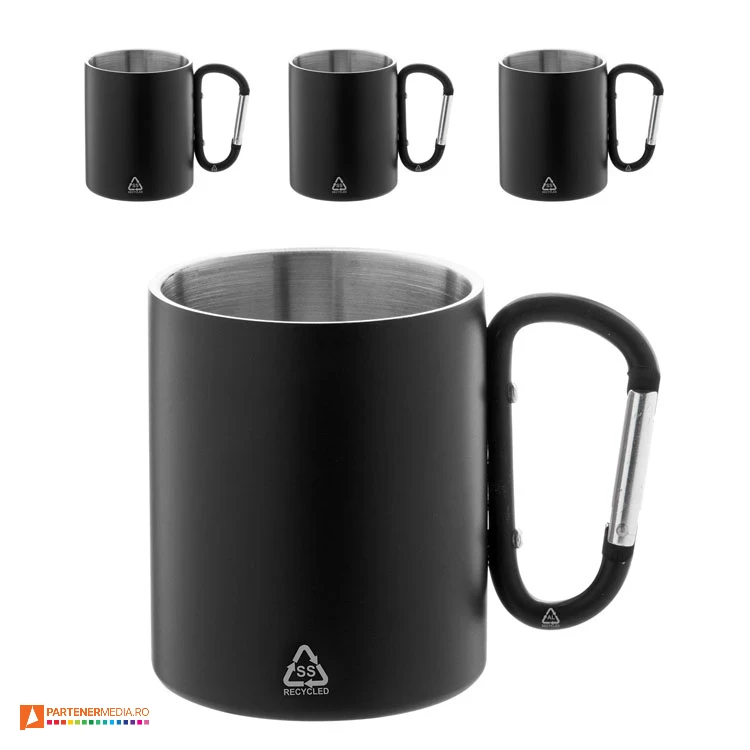 cani negre metalice de 300 ml cu maner carabina ap807905 poza 2