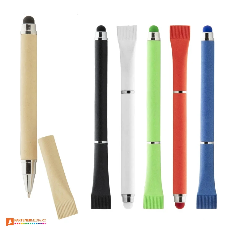 pixuri ecologice din hartie reciclata cu varf touch pen ap808111 poza 1