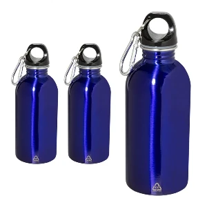 sticle albastre de baut de 400 ml din otel inoxidabil reciclat cu carabina ap808228 poza 4