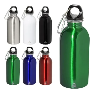 sticle colorate de baut de 400 ml din otel inoxidabil reciclat cu carabina ap808228 poza 1