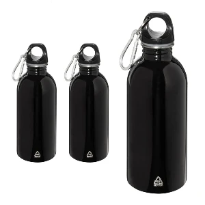 sticle negre de baut de 400 ml din otel inoxidabil reciclat cu carabina ap808228 poza 7