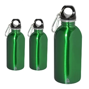 sticle verzi de baut de 400 ml din otel inoxidabil reciclat cu carabina ap808228 poza 3
