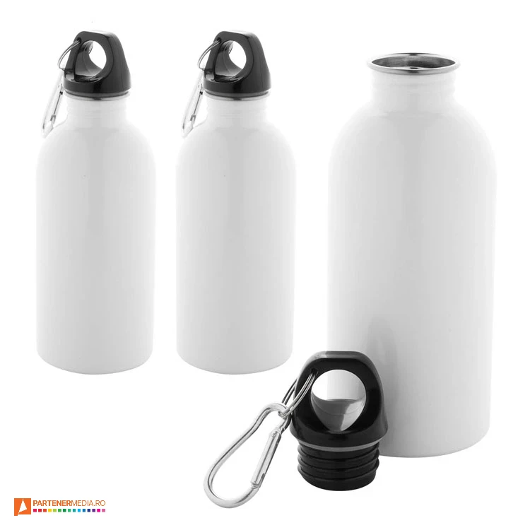 sticle albe sublimabile de 400 ml cu carabina ap808230 poza 1