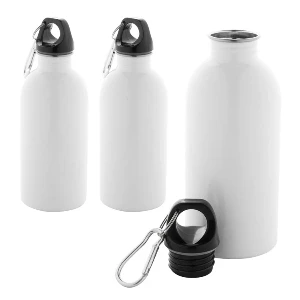 sticle albe sublimabile de 400 ml cu carabina ap808230