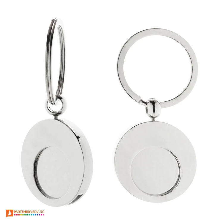 brelocuri metalice rotunde cu moneda detasabila ap808260