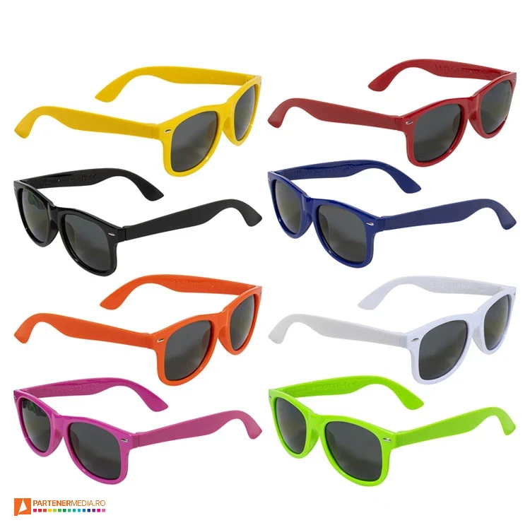 ochelari unisex de soare cu rame colorate din plastic ap808274 poza 1
