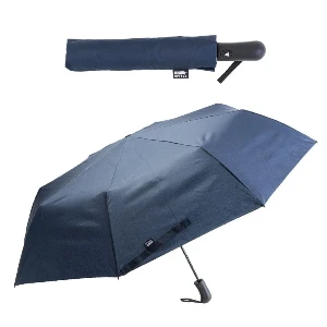 umbrele pliabile bleumarin din poliester reciclat cu maner ergonomic ap808287 poza 3
