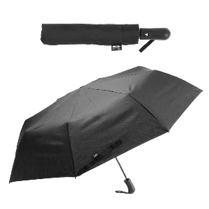 umbrele pliabile negre din poliester reciclat cu maner ergonomic ap808287 poza 4