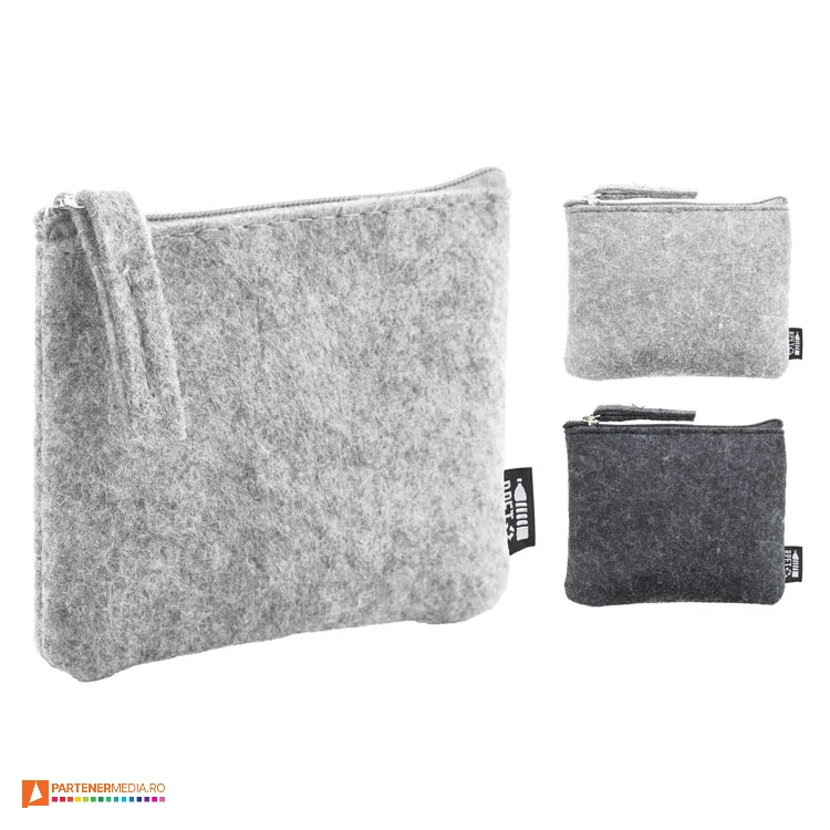 Portmonee promotionale cu design clasic din poliester reciclat portofele promotionale din pasla reciclata ap808302