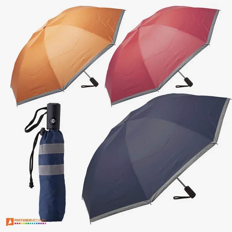 umbrele promotionale reflectorizante pliabile ap808414 umbrele promotionale reflectorizante pliabile ap808414 poza 1
