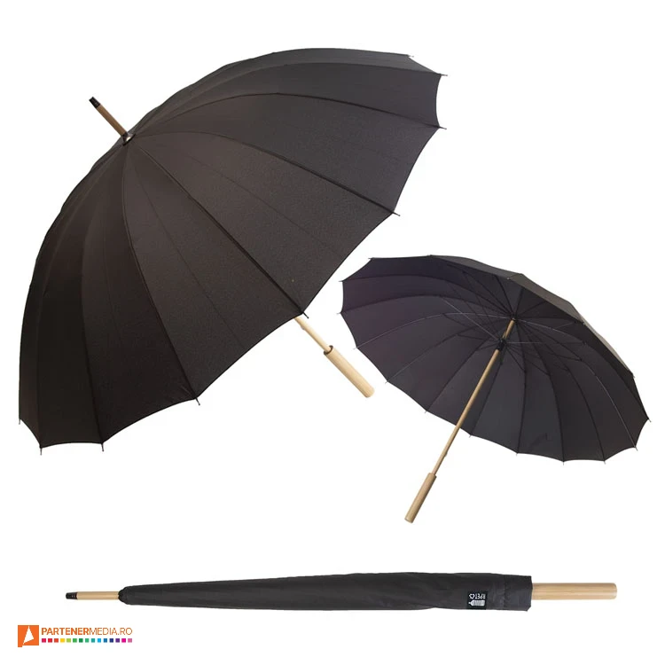 Umbrele manuale rezistente la vant cu spite din fibra de sticla umbrele manuale cu 16 panele si deschidere de 105 cm ap808416