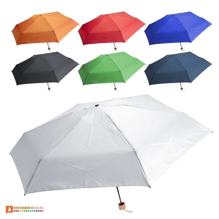 Umbrele manuale din poliester cu cadru metalic si maner din lemn umbrele pliabile manuale cu 8 panele colorate ap808418