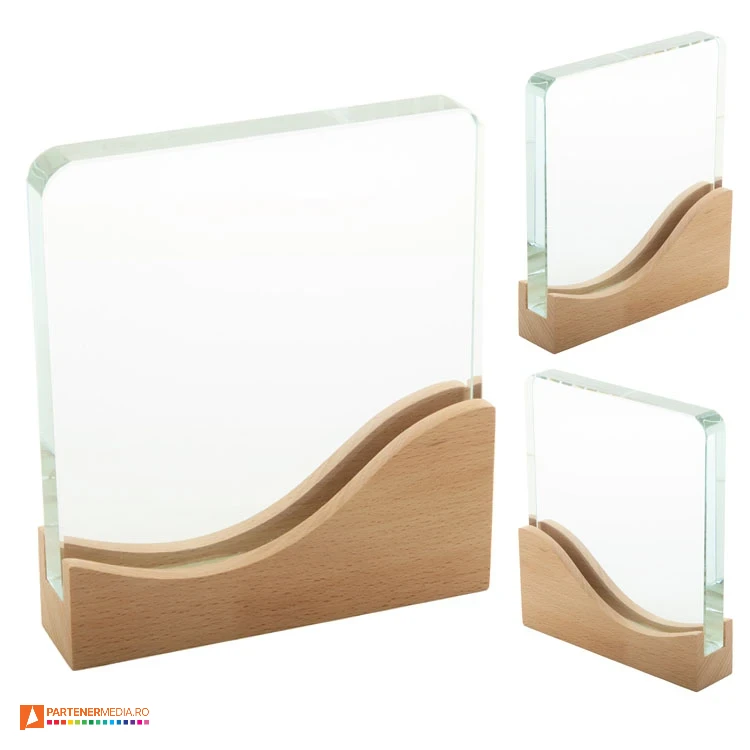 trofee promotionale din sticla cu baza din lemn ap808552 trofee promotionale din sticla cu baza din lemn ap808552 poza 1