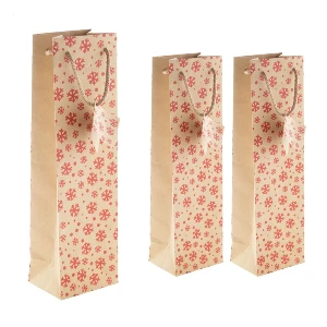 pungi de sticle din hartie kraft cu design de craciun ap808768