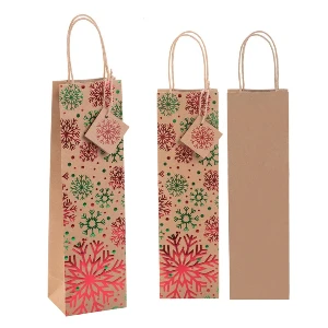 pungi de cadou pentru sticle cu design de craciun ap808772